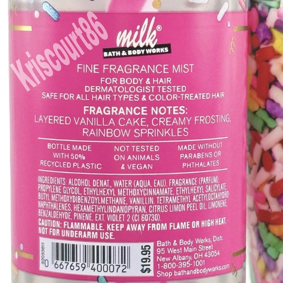 BBW Milk Bar Birthday Cake 2PC NEW FULL-SIZE - Picture 6 of 16